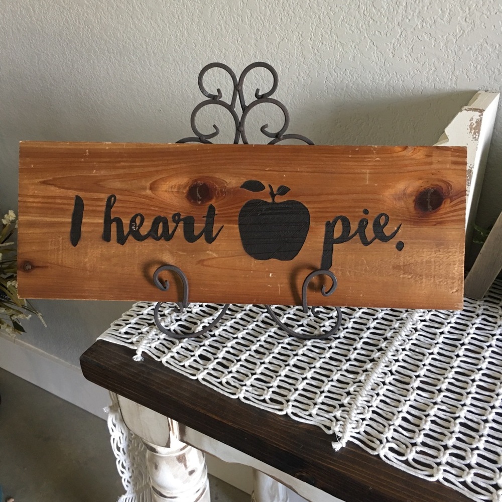 *I heart 🍎 pie* wood Farmhouse style decor
